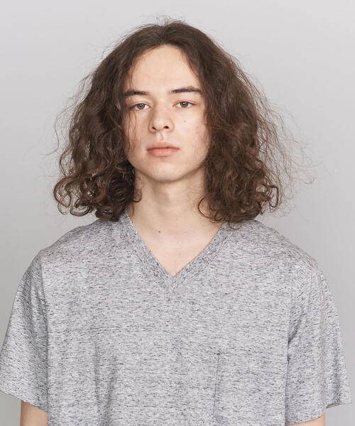 BEAUTY&YOUTH UNITED ARROWS（ビューティーアンドユースユナイテッドアローズ）の「BY クリスピーコットン １ポケット Vネック Tシャツ（Tシャツ/カットソー・メンズ・ホワイト/ブラック/ベージュ/グレー/ピンク・SMALL/MEDIUM/LARGE/X-LARGE）」の8枚目の写真