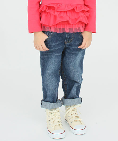 green label relaxing(グリーンレーベルリラクシング)の「【KIDS】デニム5ポケパンツ(デニムパンツ・キッズ・コバルトブルー・115/125/105/95)」の1枚目の写真