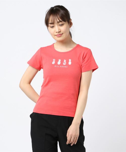 BILLABONG(ビラボン)の「半袖Tシャツ BILLABONGAJ013-309(Tシャツ/カットソー・レディース・ホワイト/ブラック/ピンク・M/L)」の3枚目の写真