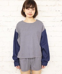 Kastane | 【Kastane】デニム使いオーバーブラウス(シャツ/ブラウス)