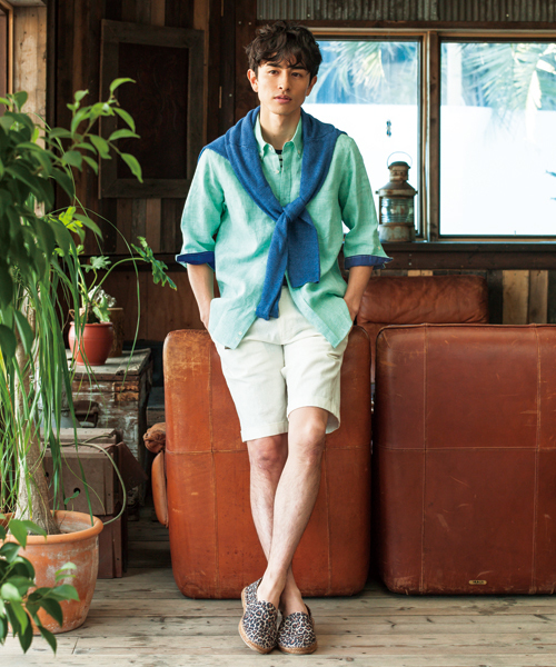 RATTLE TRAP(ラトルトラップ)の「【スマート4月号掲載】俳優・山本裕典さん着用/スラブリネンカラーショーツベルト付き(その他パンツ・メンズ・ホワイト/ブルー/ダークブルー/イエロー/ピンク/ネイビー/サックスブルー・LARGE/MEDIUM/SMALL/LL)」の19枚目の写真