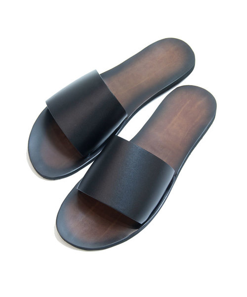 JACKROSE（ジャックローズ）の「S PUレザースライドサンダル（サンダル・メンズ・ホワイト/ブラック・M/L）」の2枚目の写真