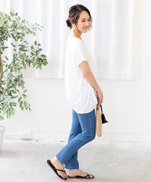 KOBE LETTUCE（コウベレタス）の「シンプルクロストングフラットサンダル（サンダル・レディース・ネイビー/ゴールド/ブラック/ブルー/ピンク/キャメル・M/L）」の10枚目の写真