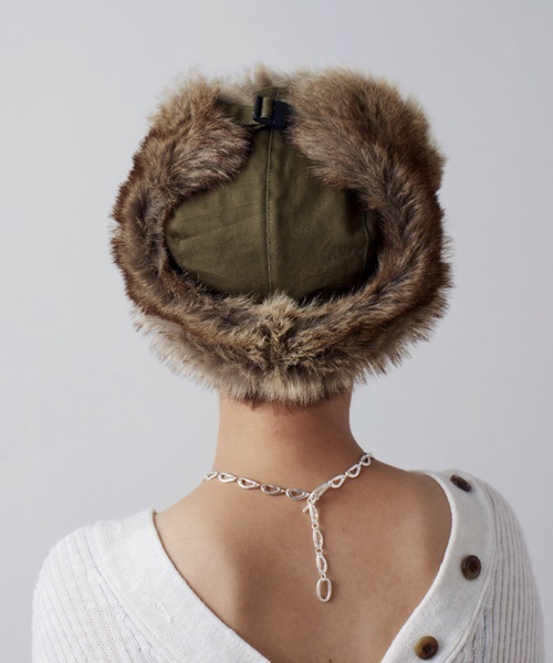 CONTROL FREAK（コントロールフリーク）の「ツイルフライトキャップ（キャップ・レディース・ブラック/ベージュ/グレー/カーキ・FREE）」の7枚目の写真