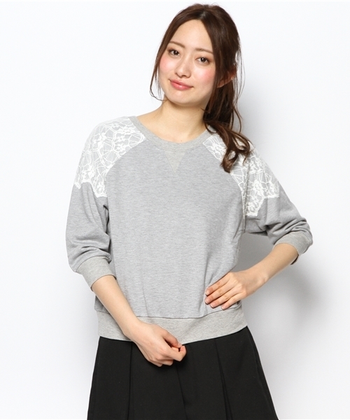 mystic（ミスティック）の「2WAYスカラップレースプルオーバー（Tシャツ/カットソー・レディース・ベージュ/グレー/オフホワイト・ﾌﾘ-）」の10枚目の写真