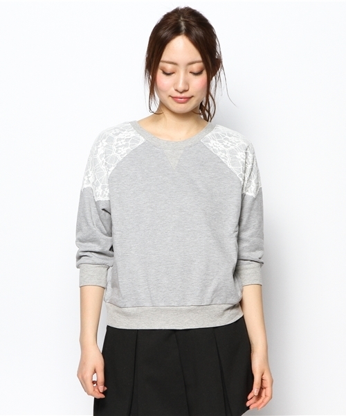 mystic（ミスティック）の「2WAYスカラップレースプルオーバー（Tシャツ/カットソー・レディース・ベージュ/グレー/オフホワイト・ﾌﾘ-）」の11枚目の写真