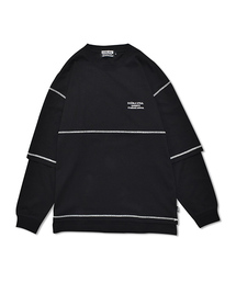 DOUBLE STEAL | Layered Stitch Long Tee(Tシャツ/カットソー)