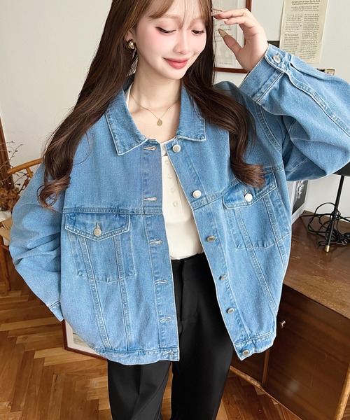 セール】ヘビーウェイトデニムオーバーサイズデニムジャケット/ビッグG