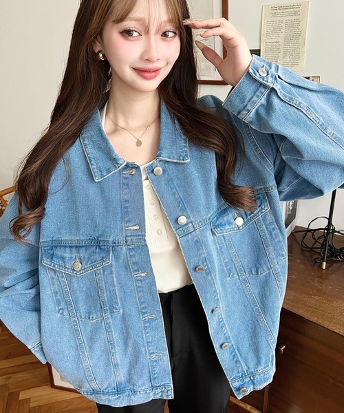 セール】ヘビーウェイトデニムオーバーサイズデニムジャケット/ビッグG