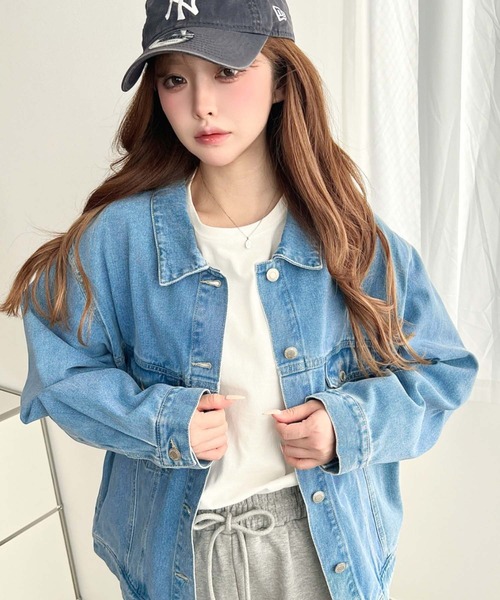 セール】ヘビーウェイトデニムオーバーサイズデニムジャケット/ビッグG