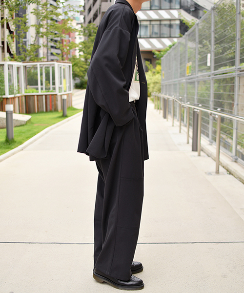 kutir（クティール）の「ルーズテーラードジャケット（テーラードジャケット・メンズ・ブラック/ベージュ/ライトベージュ・MEDIUM/LARGE）」の5枚目の写真