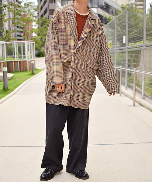 kutir（クティール）の「ルーズテーラードジャケット（テーラードジャケット・メンズ・ブラック/ベージュ/ライトベージュ・MEDIUM/LARGE）」の12枚目の写真