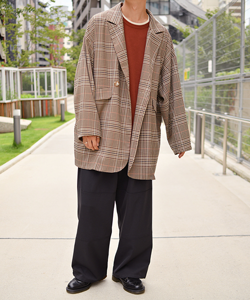 kutir（クティール）の「ルーズテーラードジャケット（テーラードジャケット・メンズ・ブラック/ベージュ/ライトベージュ・MEDIUM/LARGE）」の15枚目の写真