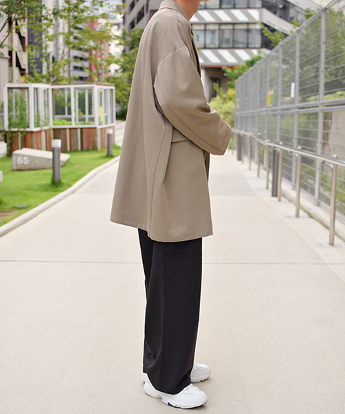 kutir（クティール）の「ルーズテーラードジャケット（テーラードジャケット・メンズ・ブラック/ベージュ/ライトベージュ・MEDIUM/LARGE）」の20枚目の写真