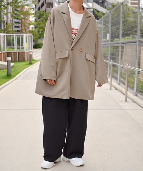 kutir（クティール）の「ルーズテーラードジャケット（テーラードジャケット・メンズ・ブラック/ベージュ/ライトベージュ・MEDIUM/LARGE）」の22枚目の写真