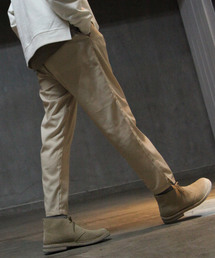 ドレープポリトロ裾スリットテーパードパンツ