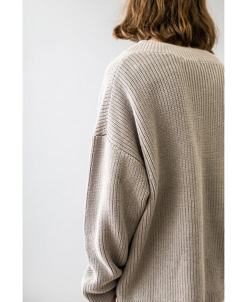 MONKEY TIME（モンキータイム）の「＜monkey time＞ PE AZE CROPPED 1POC V-NECK/ニット（ニット/セーター・メンズ・ベージュ/ネイビー/グレー/ダークグリーン/パープル・MEDIUM/SMALL/X-LARGE/LARGE）」の17枚目の写真