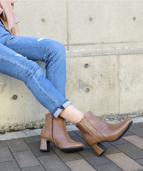 VIVIAN(ヴィヴィアン)の「シークレットサイドゴアショートブーツ(ブーツ・レディース・ブラック/ブラウン/アイボリー/ウッド・LL/S/M/L)」の4枚目の写真