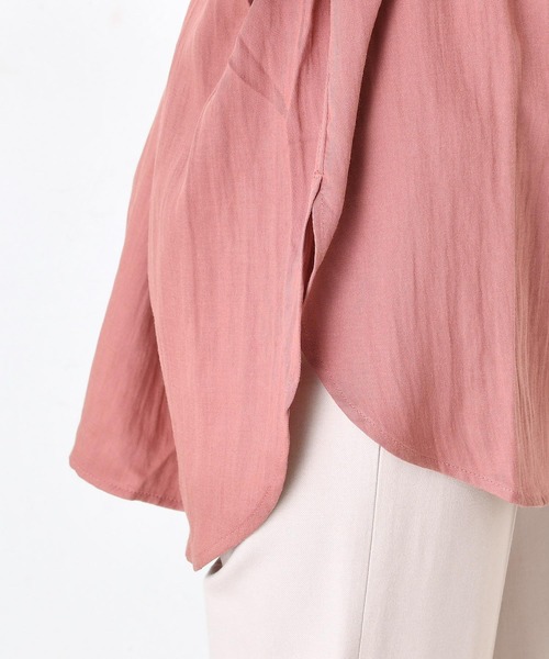 DouDou（ドゥドゥ）の「ベルト付前開きシャツ2（シャツ/ブラウス・レディース・グレー/ピンク・FREE）」の15枚目の写真