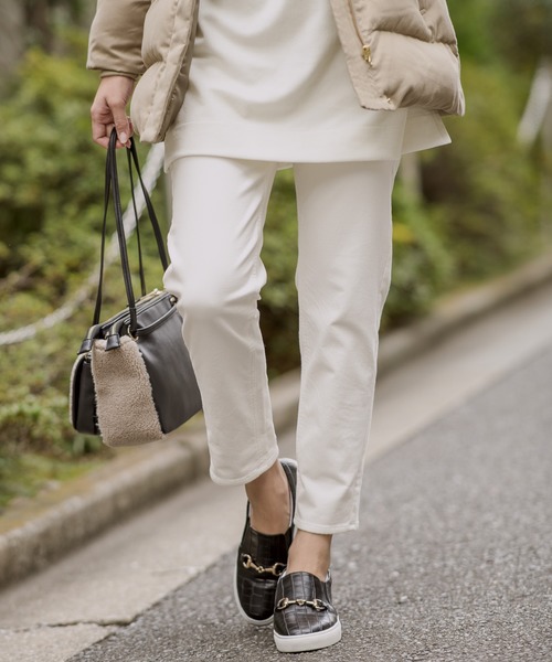 BAYFLOW（ベイフロー）の「ストレッチウォームパンツ（その他パンツ・レディース・ベージュ/ネイビー/オフホワイト/ピンク・MEDIUM/SMALL/LARGE）」の2枚目の写真