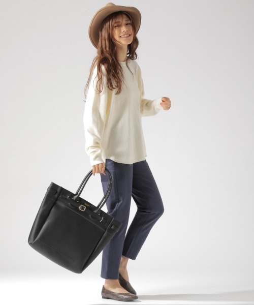 BAYFLOW（ベイフロー）の「ストレッチウォームパンツ（その他パンツ・レディース・ベージュ/ネイビー/オフホワイト/ピンク・MEDIUM/SMALL/LARGE）」の12枚目の写真