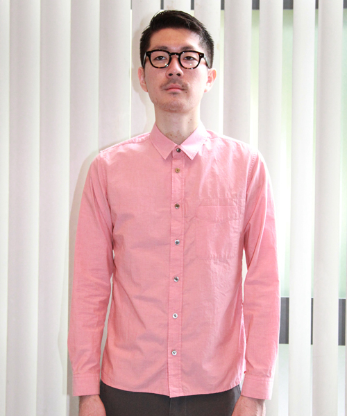 PAPER CHEST（ペーパーチェスト）の「PAPER CHEST MEN'S / シャンブレータイプライターシャツ（シャツ/ブラウス・メンズ・ホワイト/グリーン/ピンク/ネイビー・4/3）」の4枚目の写真