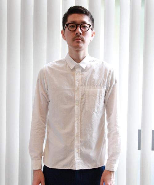 PAPER CHEST（ペーパーチェスト）の「PAPER CHEST MEN'S / シャンブレータイプライターシャツ（シャツ/ブラウス・メンズ・ホワイト/グリーン/ピンク/ネイビー・4/3）」の14枚目の写真