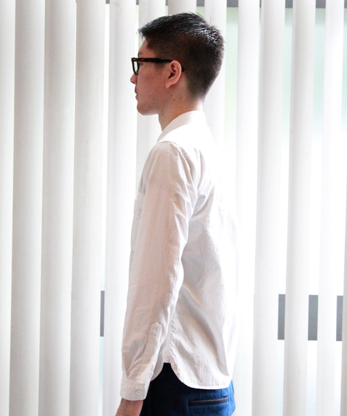 PAPER CHEST（ペーパーチェスト）の「PAPER CHEST MEN'S / シャンブレータイプライターシャツ（シャツ/ブラウス・メンズ・ホワイト/グリーン/ピンク/ネイビー・4/3）」の15枚目の写真