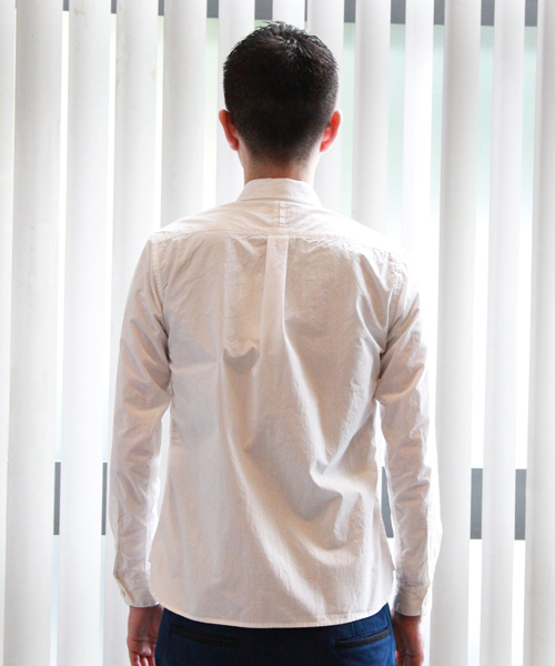 PAPER CHEST（ペーパーチェスト）の「PAPER CHEST MEN'S / シャンブレータイプライターシャツ（シャツ/ブラウス・メンズ・ホワイト/グリーン/ピンク/ネイビー・4/3）」の16枚目の写真