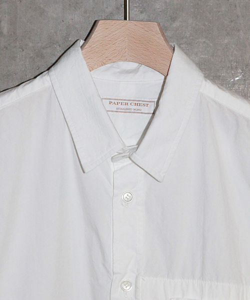 PAPER CHEST（ペーパーチェスト）の「PAPER CHEST MEN'S / シャンブレータイプライターシャツ（シャツ/ブラウス・メンズ・ホワイト/グリーン/ピンク/ネイビー・4/3）」の18枚目の写真