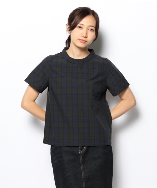 CIAOPANIC（チャオパニック）の「【Ciaopanic】チェックTeeBL（シャツ/ブラウス・レディース・レッド/ダークグリーン/グリーン/ネイビー・FREE）」の2枚目の写真