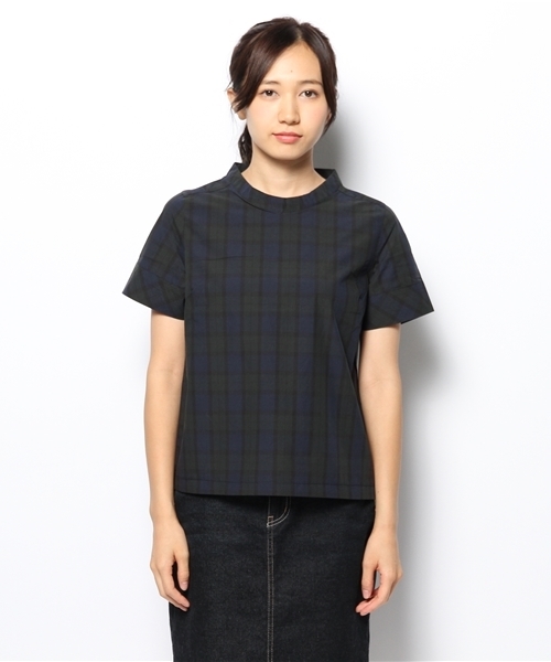 CIAOPANIC（チャオパニック）の「【Ciaopanic】チェックTeeBL（シャツ/ブラウス・レディース・レッド/ダークグリーン/グリーン/ネイビー・FREE）」の5枚目の写真