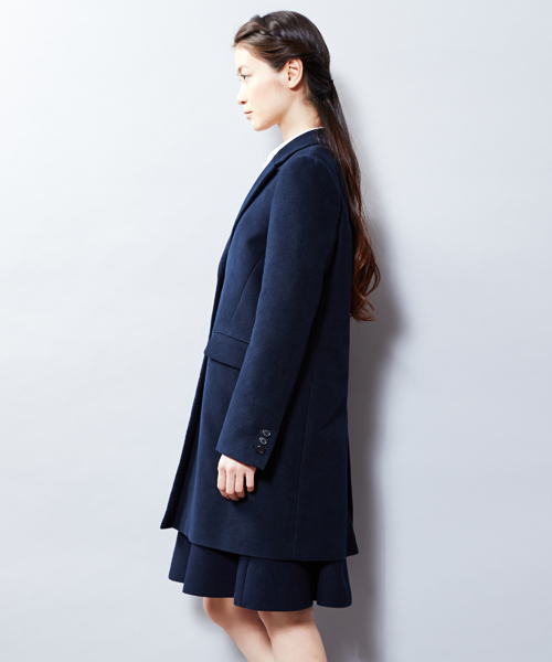 UNITED ARROWS（ユナイテッドアローズ）の「UAW C M/SKN チェスターコート† ◆（チェスターコート・レディース・ネイビー/ベージュ・40/36/38）」の4枚目の写真