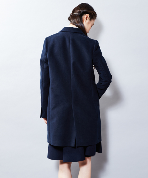 UNITED ARROWS（ユナイテッドアローズ）の「UAW C M/SKN チェスターコート† ◆（チェスターコート・レディース・ネイビー/ベージュ・40/36/38）」の5枚目の写真