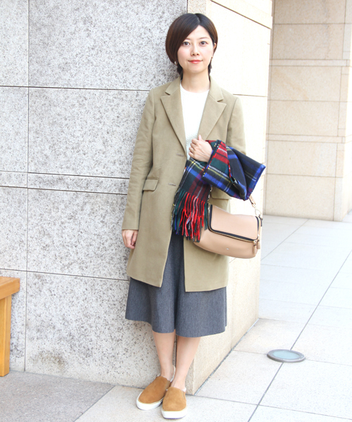 UNITED ARROWS（ユナイテッドアローズ）の「UAW C M/SKN チェスターコート† ◆（チェスターコート・レディース・ネイビー/ベージュ・40/36/38）」の3枚目の写真