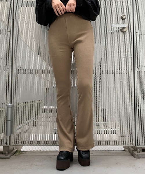 ENVYM（アンビー）の「リブレギンス（その他パンツ・レディース・ブラック/ベージュ/カーキ/ライトベージュ・FREE）」の5枚目の写真