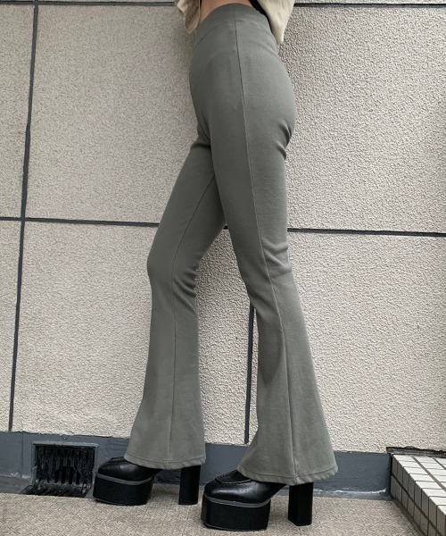 ENVYM（アンビー）の「リブレギンス（その他パンツ・レディース・ブラック/ベージュ/カーキ/ライトベージュ・FREE）」の6枚目の写真