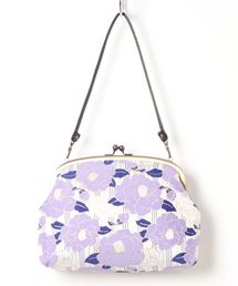 【カヤ】縞椿 がま口ハンドバッグ