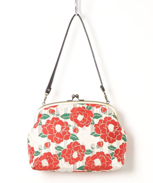 カヤ（カヤ）の「【カヤ】縞椿 がま口ハンドバッグ（ハンドバッグ・レディース・ネイビー/ホワイト/キナリ・FREE）」の5枚目の写真