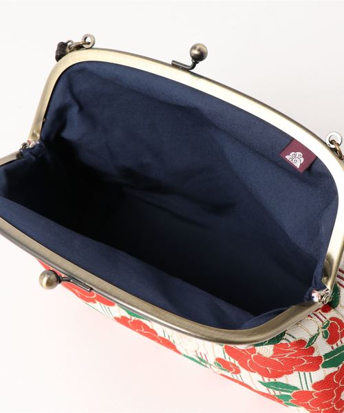 カヤ（カヤ）の「【カヤ】縞椿 がま口ハンドバッグ（ハンドバッグ・レディース・ネイビー/ホワイト/キナリ・FREE）」の7枚目の写真