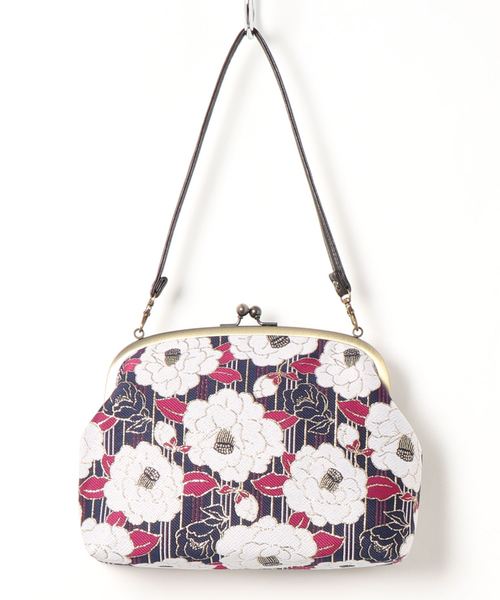 カヤ（カヤ）の「【カヤ】縞椿 がま口ハンドバッグ（ハンドバッグ・レディース・ネイビー/ホワイト/キナリ・FREE）」の10枚目の写真