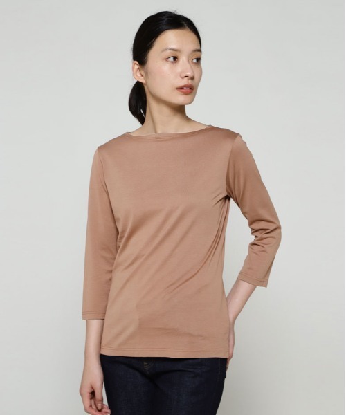 SUNSPEL(サンスペル)の「SUNSPEL / WOMEN’S Q82 PLAIN(Tシャツ/カットソー・レディース・ブラウン/チェリーレッド・1/2/3)」の16枚目の写真