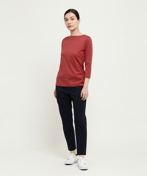 SUNSPEL(サンスペル)の「SUNSPEL / WOMEN’S Q82 PLAIN(Tシャツ/カットソー・レディース・ブラウン/チェリーレッド・1/2/3)」の12枚目の写真