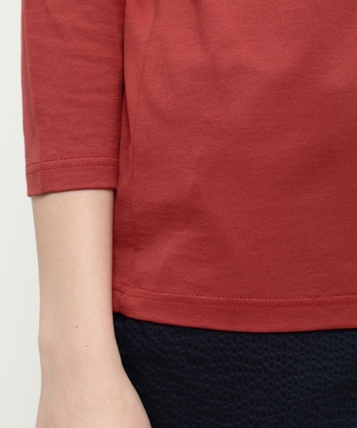 SUNSPEL(サンスペル)の「SUNSPEL / WOMEN’S Q82 PLAIN(Tシャツ/カットソー・レディース・ブラウン/チェリーレッド・1/2/3)」の7枚目の写真