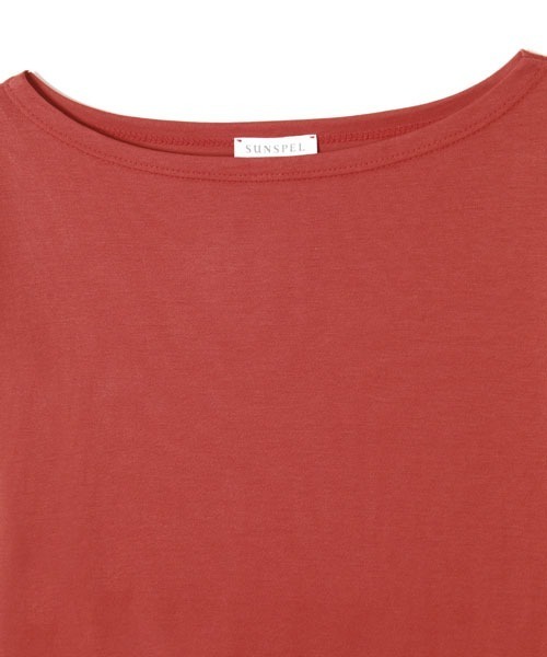 SUNSPEL(サンスペル)の「SUNSPEL / WOMEN’S Q82 PLAIN(Tシャツ/カットソー・レディース・ブラウン/チェリーレッド・1/2/3)」の6枚目の写真