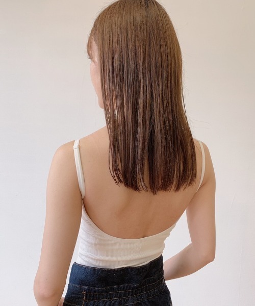 VANNIE U（ヴァニーユー）の「バックオープンカップ付きキャミソール（キャミソール・レディース・ベージュ/ブラック/ホワイト/ブラウン/モカ・FREE）」の19枚目の写真