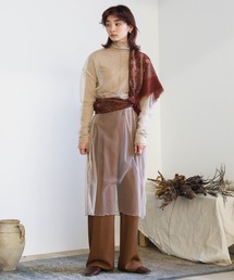select MOCA | 2020 A/W メローシアーワンピース(ハイネックサイドスリットレイヤードワンピース)(ワンピース)