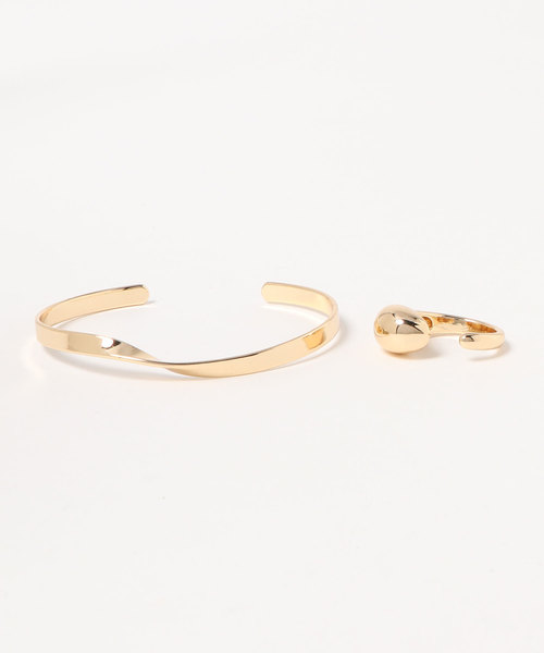 LOWRYS FARM（ローリーズファーム）の「バングル&リング　896496（バングル/リストバンド・レディース・シルバー/ゴールド/ゴールド系その他・FREE）」の2枚目の写真