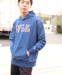 ZOZO限定インディゴ裏毛プリントパーカー / スウェット / 長袖 / プリント / カジュアル / ユニセックス