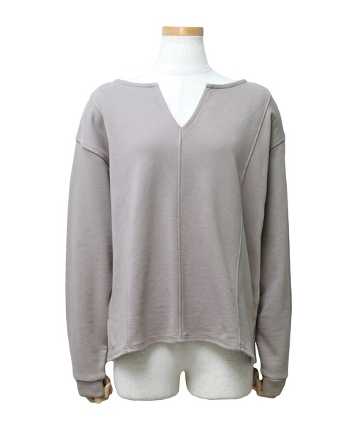 reca（レカ）の「キーネック2wayスウェット（スウェット・レディース・アッシュグレー/ブラック/ダークパープル/ベージュ系その他・M）」の10枚目の写真